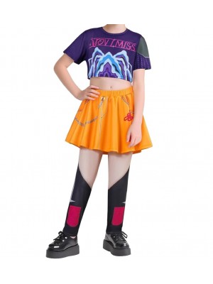 Simil Korean Pop Coreano Performance Hunter Vestito Parrucca Wig Dress DEMON032